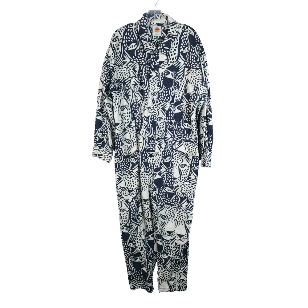 FARM Rio Black and White Patterned Jumpsuit - Picture 2 of 16